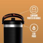 Hydrapeak x WNBA Officially Licensed Phoenix Mercury 32 oz Nomad Tumbler with Handle and Straw Lid, Leakproof Stainless Steel Water Bottle