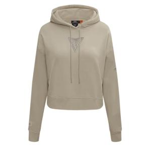 Pro Standard WOMENS WNBA GOLDEN STATE VALKYRIES NEUTRAL CROPPED PULLOVER HOODIE TAUPE M