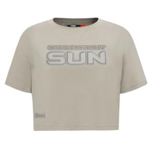 Pro Standard Womens WNBA Connecticut Sun Neutral Short Sleeve Boxy Tee Taupe S
