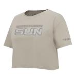 Pro Standard Womens WNBA Connecticut Sun Neutral Short Sleeve Boxy Tee Taupe S