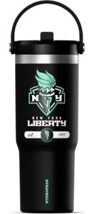 Hydrapeak x WNBA Officially Licensed New York Liberty 32 oz Nomad Tumbler with Handle and Straw Lid, Leakproof Stainless Steel Water Bottle