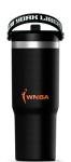 Hydrapeak x WNBA Officially Licensed New York Liberty 32 oz Nomad Tumbler with Handle and Straw Lid, Leakproof Stainless Steel Water Bottle