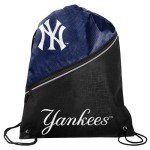 FOCO - New York Yankees High End Diagonal Zipper Drawstring Backpack Gym Bag