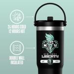 Hydrapeak x WNBA Officially Licensed New York Liberty 32 oz Nomad Tumbler with Handle and Straw Lid, Leakproof Stainless Steel Water Bottle