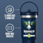 Hydrapeak x WNBA Officially Licensed Dallas Wings 32 oz Nomad Tumbler with Handle and Straw Lid, Leakproof Stainless Steel Water Bottle