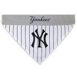 Pets First MLB New York Yankees Reversible Bandana Size XX-Large for Dogs & Cats. 2 Sided Sports Bandana,Premium Embroidery Team Logo, All MLB Teams Available