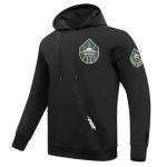 Pro Standard MENS WNBA SEATTLE STORM CLASSIC CHENILLE PULL OVER HOODIE BLACK XL