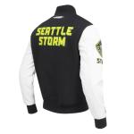 Pro Standard MENS WNBA SEATTLE STORM CLASSIC CHENILLE VARSITY JACKET BLACK/WHITE M60030 XL
