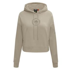 Pro Standard WOMENS WNBA SEATTLE STORM NEUTRAL CROPPED PULLOVER HOODIE TAUPE L