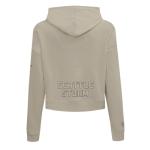 Pro Standard WOMENS WNBA SEATTLE STORM NEUTRAL CROPPED PULLOVER HOODIE TAUPE L