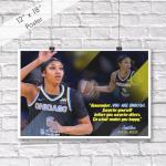 Vincit Veritas Angel Reese Motivational Poster Quote Inspirational Quotes Classroom Posters Books Documentary Basketball Pro Legend Merch WNBA Chicago Sky's Jersey Apparel Star Athlete Autograph P151