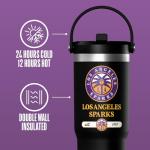 Hydrapeak x WNBA Officially Licensed Los Angeles Sparks 32 oz Nomad Tumbler with Handle and Straw Lid, Leakproof Stainless Steel Water Bottle