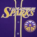 Pro Standard Mens WNBA Los Angeles Sparks Mesh Button Down Mesh Top Purple/Yellow L
