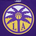 Pro Standard Mens WNBA Los Angeles Sparks Mesh Button Down Mesh Top Purple/Yellow L