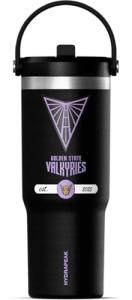 Hydrapeak x WNBA Officially Licensed Golden State Valkyries 32 oz Nomad Tumbler with Handle and Straw Lid, Leakproof Stainless Steel Water Bottle