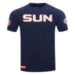 Pro Standard Mens WNBA Connecticut Sun Classic Chenille Short Sleeve Tee Midnight Navy XL