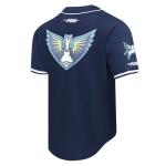 Pro Standard Mens WNBA Dallas Wings Mesh Button Down Mesh Top Midnight Navy M