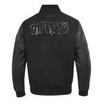 Pro Standard MENS WNBA WASHINGTON MYSTICS CLASSIC 3BK VARSITY JACKET JET BLACK S