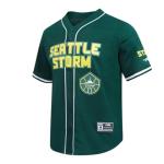 Pro Standard Mens WNBA Seattle Storm Mesh Button Down Mesh Top Forest Green L