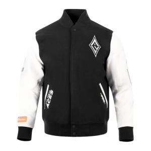 Pro Standard MENS WNBA LAS VEGAS ACES CLASSIC CHENILLE VARSITY JACKET BLACK/WHITE M60030 2XL