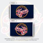 Desert Cactus Indiana Fever Flag Team WNBA 100% Polyester Indoor Outdoor 3x5 feet Flag (Dark Blue)