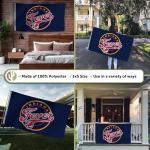 Desert Cactus Indiana Fever Flag Team WNBA 100% Polyester Indoor Outdoor 3x5 feet Flag (Dark Blue)