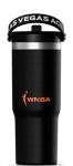Hydrapeak x WNBA Officially Licensed Las Vegas Aces 32 oz Nomad Tumbler with Handle and Straw Lid, Leakproof Stainless Steel Water Bottle