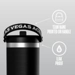 Hydrapeak x WNBA Officially Licensed Las Vegas Aces 32 oz Nomad Tumbler with Handle and Straw Lid, Leakproof Stainless Steel Water Bottle