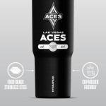 Hydrapeak x WNBA Officially Licensed Las Vegas Aces 32 oz Nomad Tumbler with Handle and Straw Lid, Leakproof Stainless Steel Water Bottle