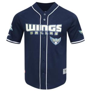 Pro Standard Mens WNBA Dallas Wings Mesh Button Down Mesh Top Midnight Navy 3XL