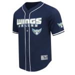 Pro Standard Mens WNBA Dallas Wings Mesh Button Down Mesh Top Midnight Navy 3XL