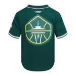 Pro Standard Mens WNBA Seattle Storm Mesh Button Down Mesh Top Forest Green XL