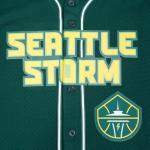Pro Standard Mens WNBA Seattle Storm Mesh Button Down Mesh Top Forest Green XL