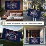 Desert Cactus Washington Mystics Flag Team WNBA 100% Polyester Indoor Outdoor 3x5 feet Flags (Dark Blue)