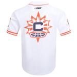 Pro Standard Mens WNBA Connecticut Sun Mesh Button Down Mesh Top White/Orange XL