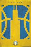 Trends International WNBA Chicago Sky - Logo 25 Wall Poster, 22.4L x 14.7W, Premium Unframed Version