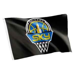 Desert Cactus Chicago Sky Flag Team WNBA 100% Polyester Indoor Outdoor 3x5 feet Flag (Black)