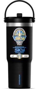 Hydrapeak x WNBA Officially Licensed Chicago Sky 32 oz Nomad Tumbler with Handle and Straw Lid, Leakproof Stainless Steel Water Bottle
