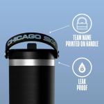 Hydrapeak x WNBA Officially Licensed Chicago Sky 32 oz Nomad Tumbler with Handle and Straw Lid, Leakproof Stainless Steel Water Bottle