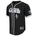 Pro Standard Mens WNBA Las Vegas Aces Mesh Button Down Mesh Top Black/Gray XL