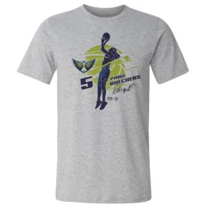 500 LEVEL Paige Bueckers Dallas Wings Shirt - Paige Bueckers Dallas Wings Silhouette (Heather Gray, X-Large)
