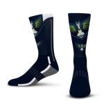 For Bare Feet WNBA DALLAS WINGS Zoom II Crew Sock Size Large