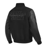 Pro Standard MENS WNBA SEATTLE STORM CLASSIC 3BK VARSITY JACKET JET BLACK S