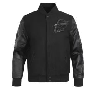 Pro Standard MENS WNBA PHOENIX MERCURY CLASSIC 3BK VARSITY JACKET JET BLACK XL