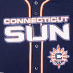 Pro Standard Mens WNBA Connecticut Sun Mesh Button Down Mesh Top Midnight Navy/Orange L