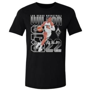 500 LEVEL A'ja Wilson Las Vegas Aces Shirt - A'Ja Wilson Las Vegas Aces Elite WHT (Black, Large)