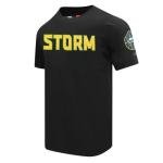 Pro Standard Mens WNBA Seattle Storm Classic Chenille Short Sleeve Tee Black M