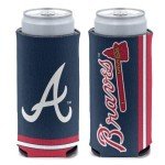 WinCraft MLB Atlanta Braves Slim Can Cooler, Team Colors, One Size
