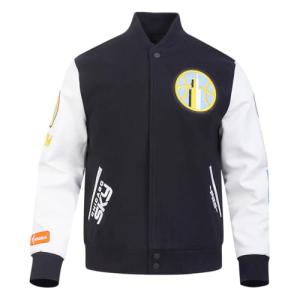 Pro Standard MENS WNBA CHICAGO SKY CLASSIC CHENILLE VARSITY JACKET BLACK/WHITE M60030 XL