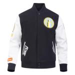 Pro Standard MENS WNBA CHICAGO SKY CLASSIC CHENILLE VARSITY JACKET BLACK/WHITE M60030 XL